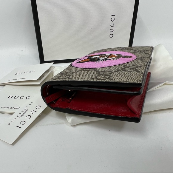 New Gucci wallet Supreme Canvas Bosco Patch Card Case Wallet - Picture 5 of 10